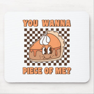 Tapis De Souris Tu Veux Un Morceau De Moi Groovy Pumpkin Pie Drôle
