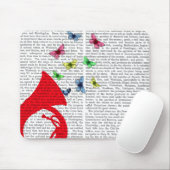 Tapis De Souris Tuba avec papillons (Avec souris)