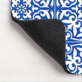 Tapis De Souris Tuiles marocaines - bleu cobalt et blanc (Coin)