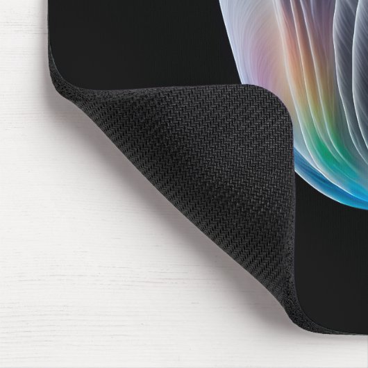 Tapis De Souris Tulipe Iridescente en noir (Coin)