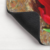 Tapis De Souris Tulipe jaune printemps et rouge (Coin)