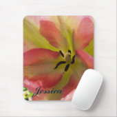 Tapis De Souris Tulipe rose et jaune (Avec souris)