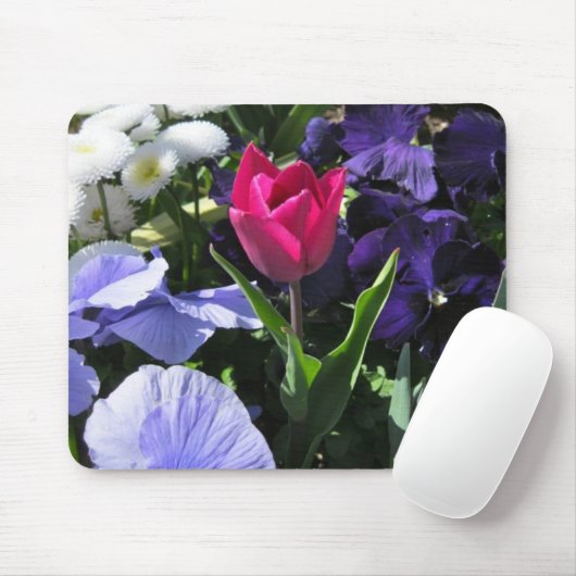 Tapis De Souris Tulipe rose minuscule Mousepad (Avec souris)