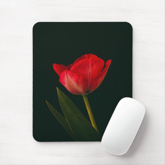 Tapis De Souris Tulipe rouge unique (Avec souris)