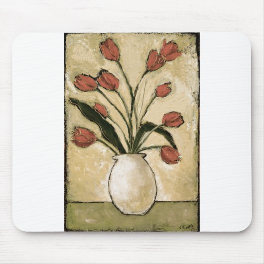 Tapis De Souris Tulipes BAG10-V2 dans Red.tif (Devant)