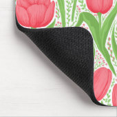 Tapis De Souris Tulipes en rouge et vert (Coin)