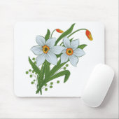 Tapis De Souris Tulipes et jonquilles Fleurs (Avec souris)