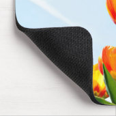 Tapis De Souris Tulipes oranges et rouges de dessous (Coin)