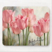 Tapis de souris Tulipes roses (Devant)