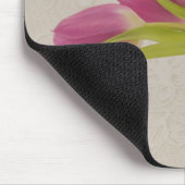 Tapis De Souris Tulipes Roses Et Dentelles (Coin)