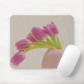 Tapis De Souris Tulipes Roses Et Dentelles (Avec souris)