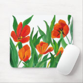 Tapis De Souris Tulipes rouges (Avec souris)