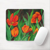 Tapis De Souris Tulipes rouges (Avec souris)