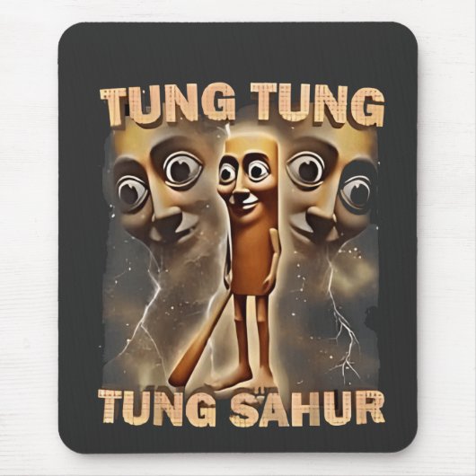 Tapis De Souris Tung tung sahur Brainrot Meme (Devant)