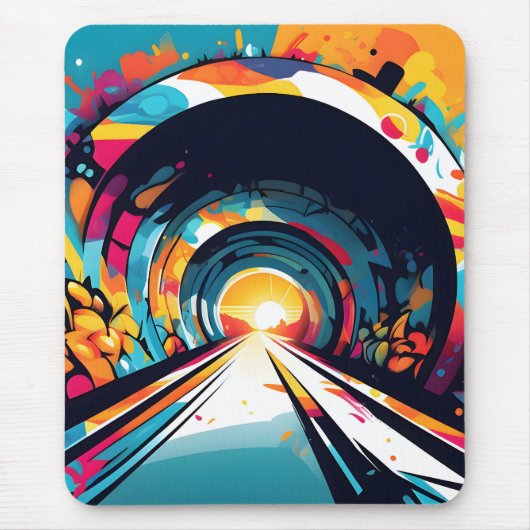 Tapis De Souris Tunnel Avec Graffiti Art (Devant)