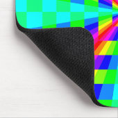 Tapis De Souris tunnel carré arc-en-ciel couleur (Coin)