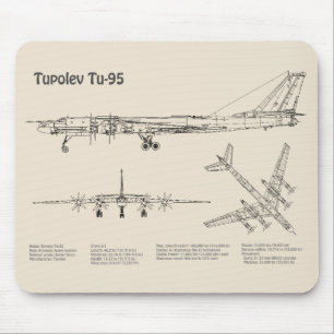Tapis De Souris Tupolev Tu-95 - Plan directeur de l'avion SD