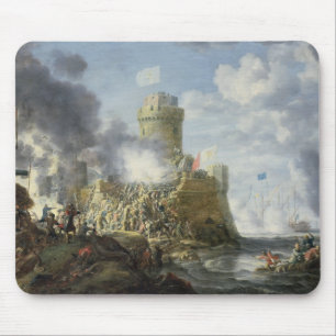 Tapis De Souris Turcs donnant l'assaut à un port maritime, 1641