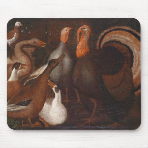 Tapis De Souris Turquie Canards Pigeon Thanksgiving Mousepad