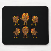 Tapis De Souris Turquie Dabing Danser Thanksgiving Day Fun Fall A (Devant)