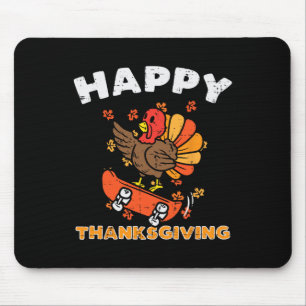 Tapis De Souris Turquie Skateboard Bon thanksgiving mignon Automne