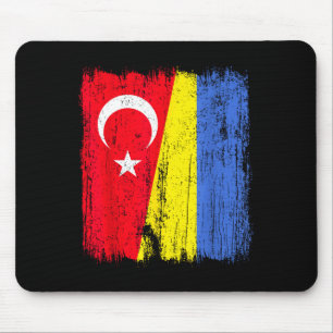 Tapis De Souris Turquie Ukraine Demi Drapeau Turc Ukrainien Patrim