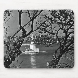 Tapis De Souris Turquie vintage Istanbul vue de la ville Coque-Mat