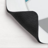 Tapis De Souris turquoise équipe de volley-ball gris couleurs fill (Coin)