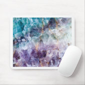 Tapis De Souris Turquoise et cristal de quartz pourpre (Avec souris)