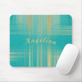 Tapis De Souris Turquoise et or moderne (Avec souris)