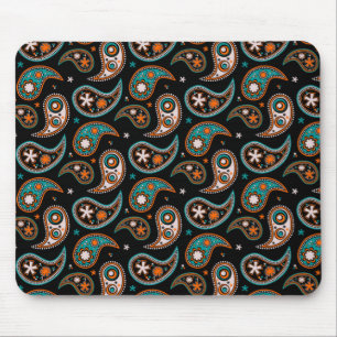 Tapis De Souris Turquoise et orange originales de Paisley