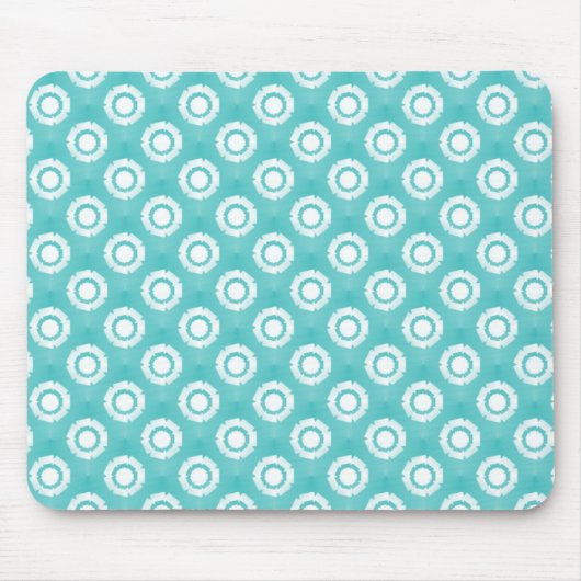 Tapis De Souris Turquoise Funky Flower Mousepad (Devant)