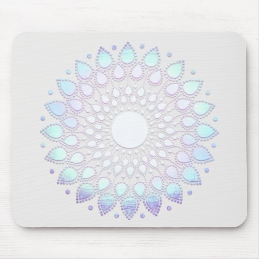 Tapis De Souris Turquoise Lotus Flower Mandala (Devant)