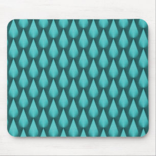 Tapis De Souris Turquoise métallique éblouissant Raindrops Mousepa
