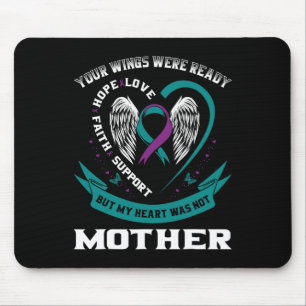 Tapis De Souris Turquoise Purple Ruban Ailes Suicide Sensibilisati
