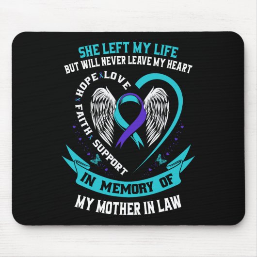 Tapis De Souris Turquoise Purple Suicide Sensibilisation Chemise M (Devant)