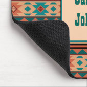 Tapis De Souris Turquoise Terracotta Monogram (Coin)