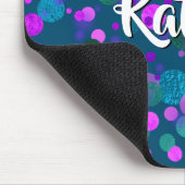 Tapis De Souris Turquoise turquoise pourpre confetti points nom pe (Coin)