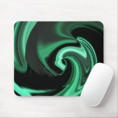 Tapis De Souris Turquoise Vert Coeur Abstrait Mousepad (Avec souris)