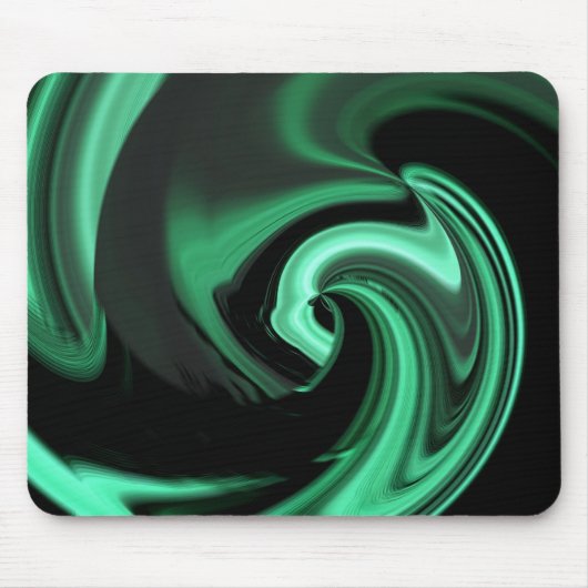 Tapis De Souris Turquoise Vert Coeur Abstrait Mousepad (Devant)