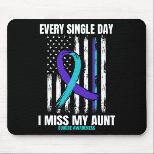 Tapis De Souris Turquoise Violet Tante Prévention du suicide Amer