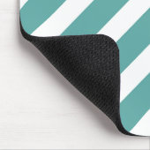 Tapis De Souris Turquoises bandes blanches (Coin)