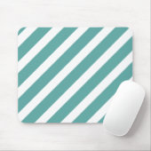 Tapis De Souris Turquoises bandes blanches (Avec souris)