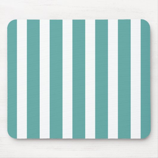 Tapis De Souris Turquoises bandes blanches (Devant)