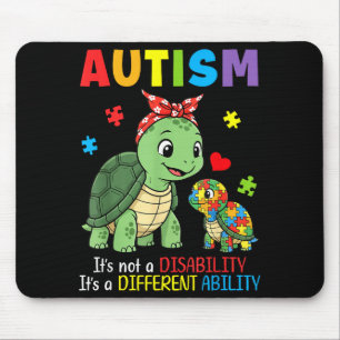 Tapis De Souris Turtle mère prise de conscience de l'autisme Capac