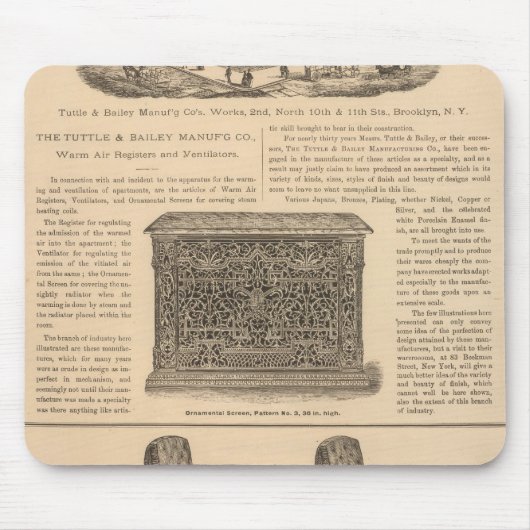 Tapis De Souris Tuttle et Bailey Manufacturing Company (Devant)