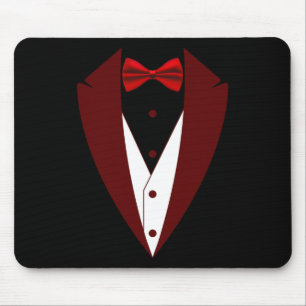 Tapis De Souris Tuxedo Avec Cravate Bow Drôle - Halloween Groom Co