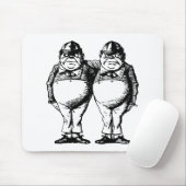 Tapis De Souris Tweedle Dee et Tweedle Dum encré (Avec souris)