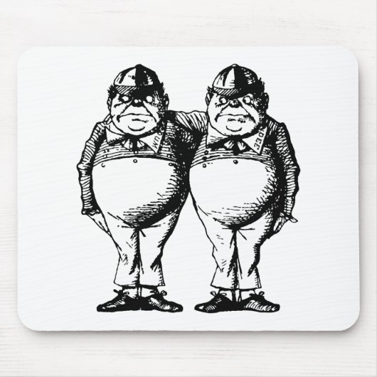 Tapis De Souris Tweedle Dee et Tweedle Dum encré (Devant)