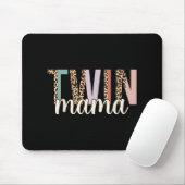 Tapis De Souris Twin Mama Leopard New Mom Of Twins Squared Mommy M (Avec souris)